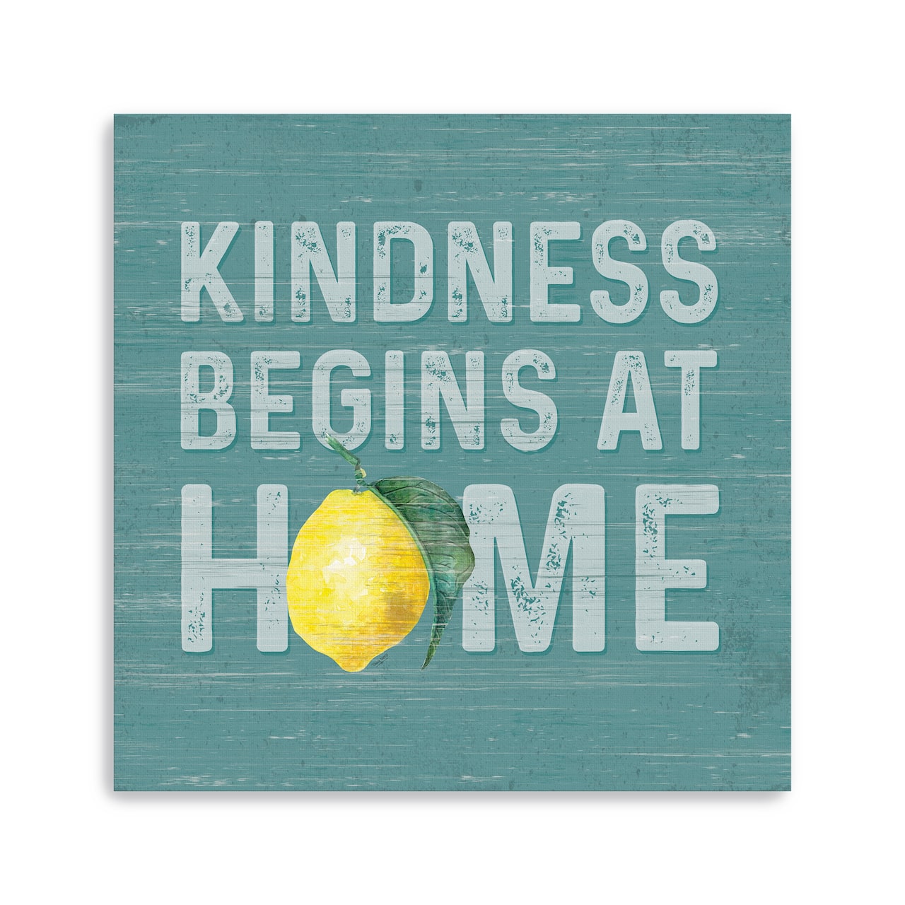 Happy Thoughts VIII On Teal Canvas Giclee